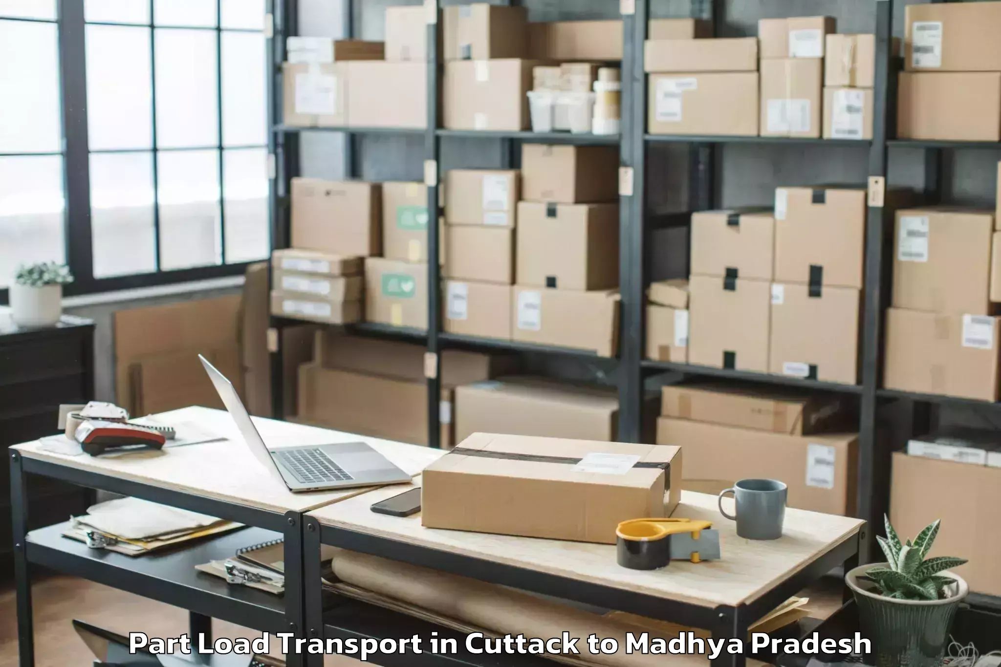 Book Cuttack to Sage University Indore Part Load Transport Online